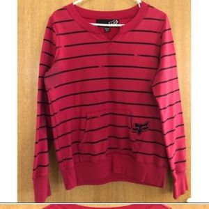Fox racing striped sweatshirt